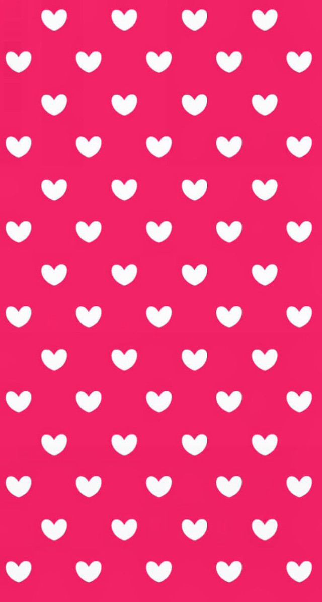 Pink background white hearts pattern free wallpaper - medium preview image
