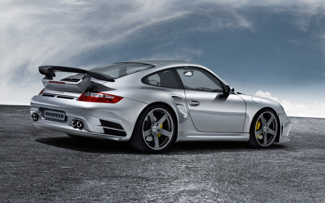 Silver sports car gravel road #3 free wallpaper - medium preview image