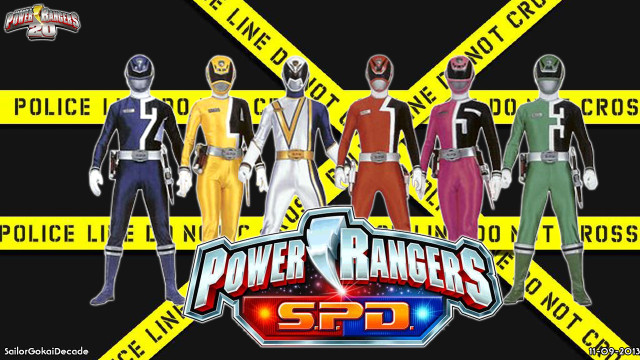 Costumed people police line yellow free wallpaper - medium preview image