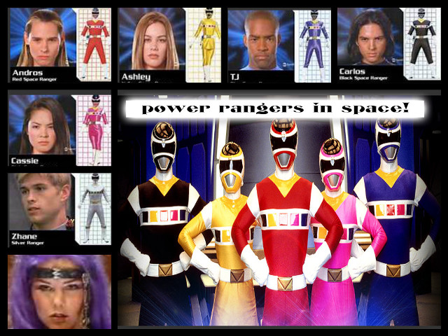 Power rangers in space costumed free wallpaper - medium preview image