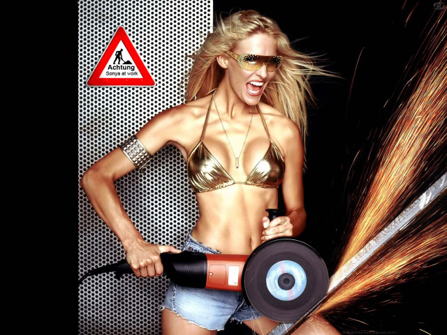 Woman bikini blow dryer hair free wallpaper - medium preview image