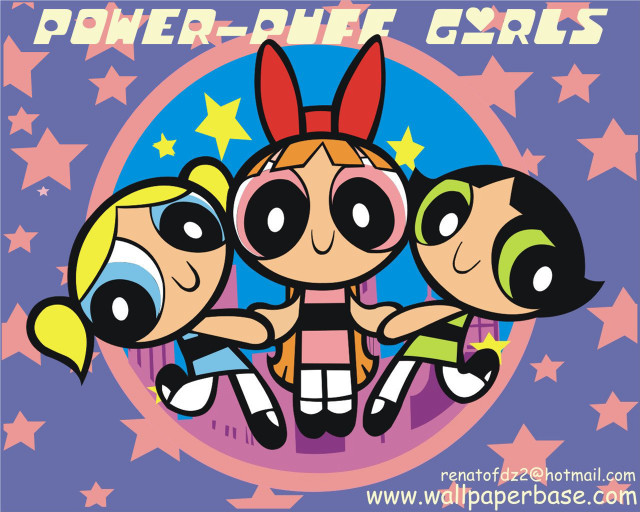Powerpuff girls cartoon three girls free wallpaper - medium preview image
