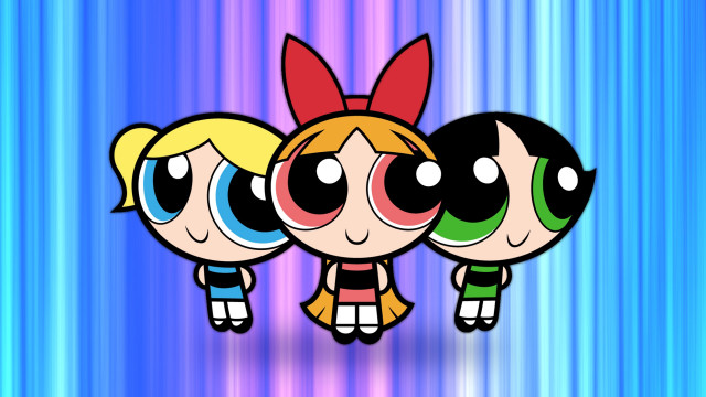 Cartoon characters group blue purple free wallpaper - medium preview image