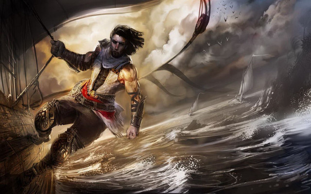 Pirate man ship water sailboat free wallpaper - medium preview image