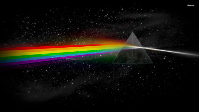Dark side moon rainbow white free wallpaper - medium preview image