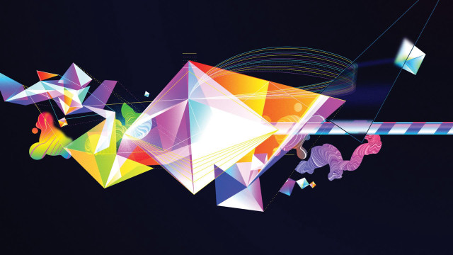 Colorful abstract design black background #11 free wallpaper - medium preview image