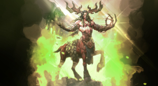 Horned horse rider magic digital free wallpaper - medium preview image