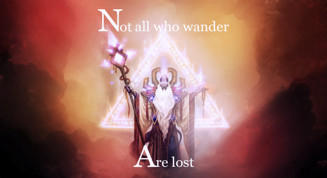Wizard staff quote dark fantasy free wallpaper - medium preview image
