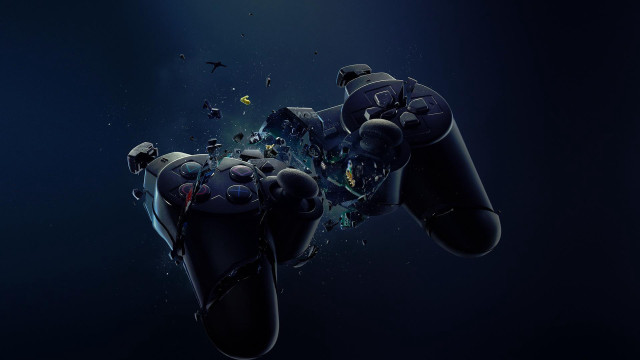 Video game controller flying people #2 free wallpaper - medium preview image
