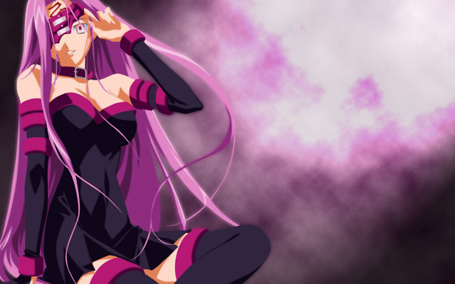 Purple haired woman anime medusa free wallpaper - medium preview image