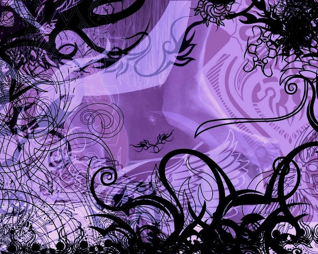 Purple background black swirls black free wallpaper - medium preview image