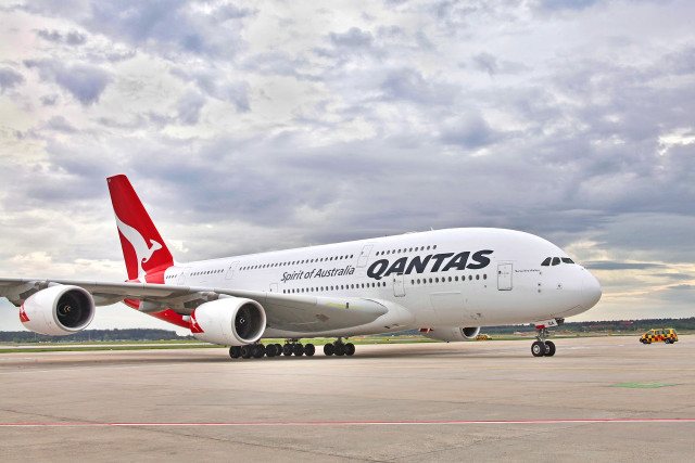 Large white red airplane runway #2 free wallpaper - medium preview image