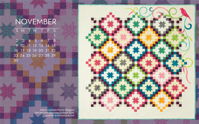 Calendar quilt bird cover image free wallpaper - medium preview image