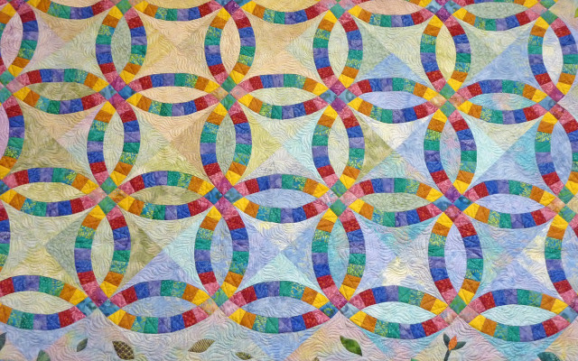 Quilted wall hanging colorful tree free wallpaper - medium preview image