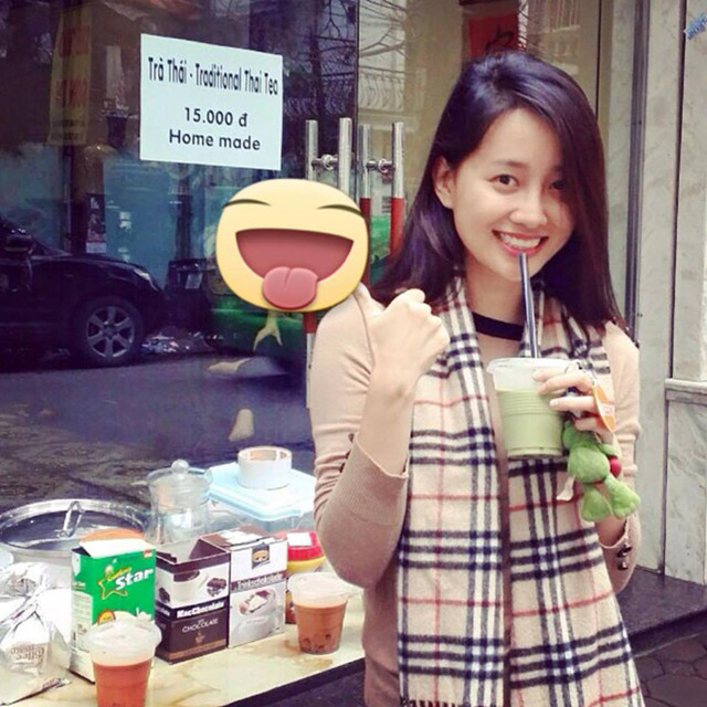Woman holding drink face mask free wallpaper - medium preview image
