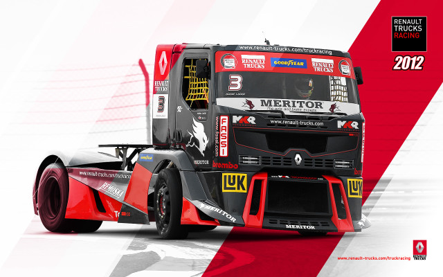 Red black truck striped white free wallpaper - medium preview image
