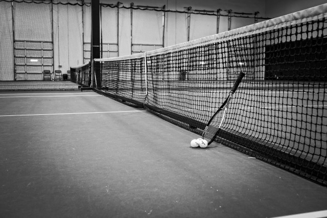 Tennis ball net court racket free wallpaper - medium preview image