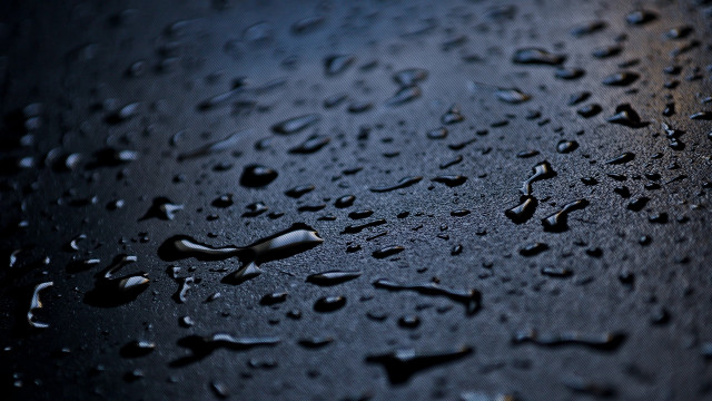 Water droplets black surface dark free wallpaper - medium preview image
