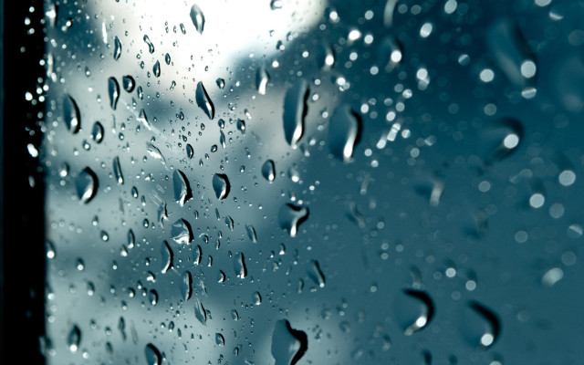 Window raindrops building blue sky free wallpaper - medium preview image
