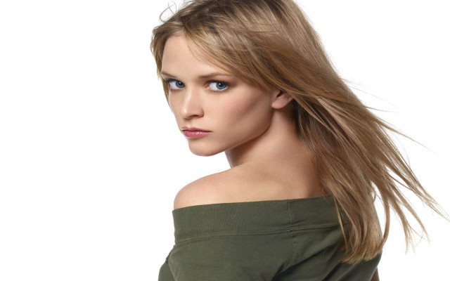 Woman green shirt long hair #3 free wallpaper - medium preview image