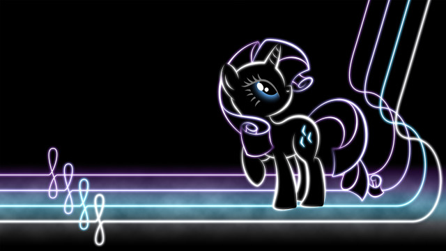 Pony neon hologram synthwave bauhaus free wallpaper - medium preview image