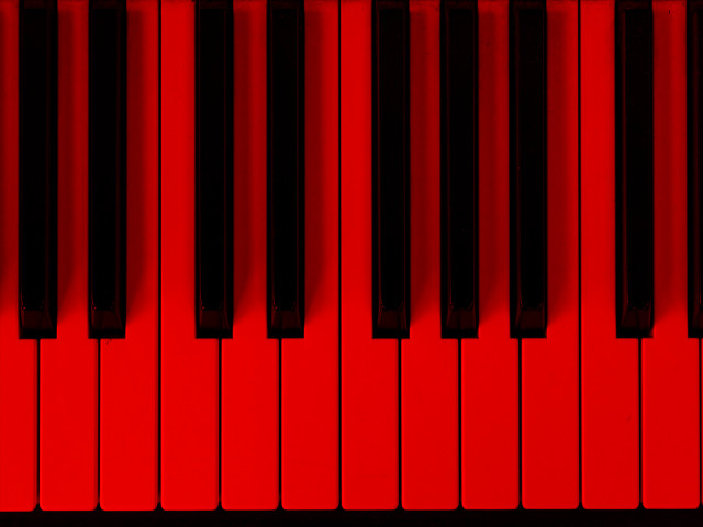 Red piano keyboard black background free wallpaper - medium preview image