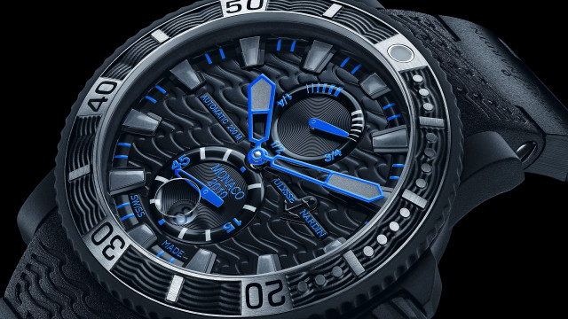 Black blue dial black strap free wallpaper - medium preview image
