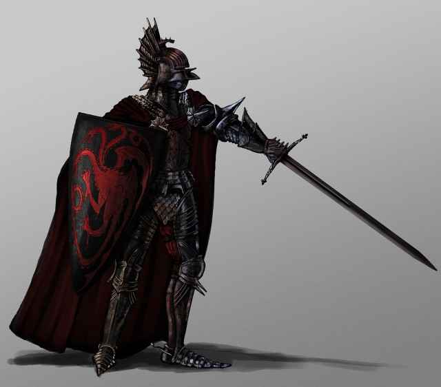 Man knight outfit sword shield free wallpaper - medium preview image