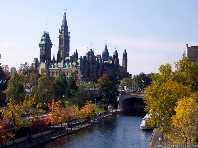 Castle towers hill river trees free wallpaper - medium preview image