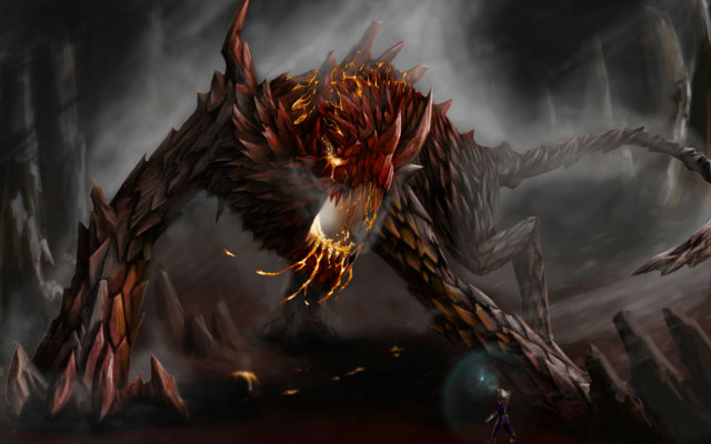 Demonic creature with a huge #2 free wallpaper - medium preview image