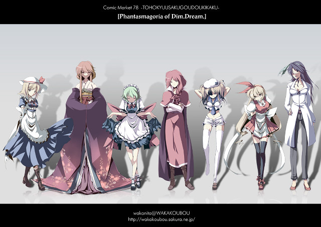 Anime girls group white background #5 free wallpaper - medium preview image