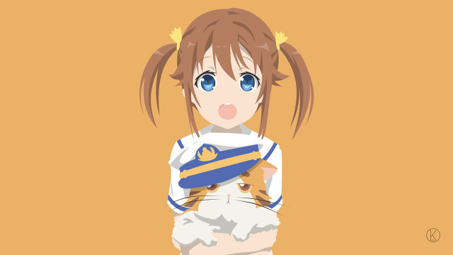 Girl holding cat hat on free wallpaper - medium preview image