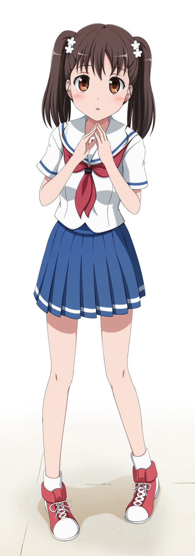 Girl school uniform hands together free wallpaper - medium preview image