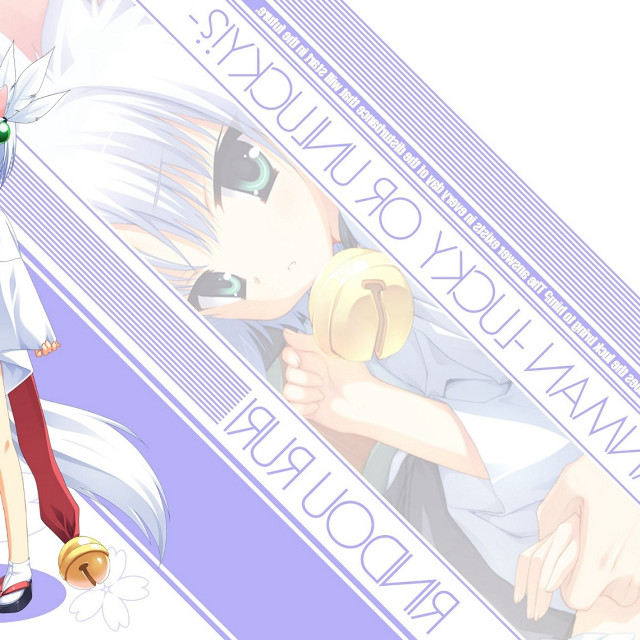 Anime couple blue background white free wallpaper - medium preview image