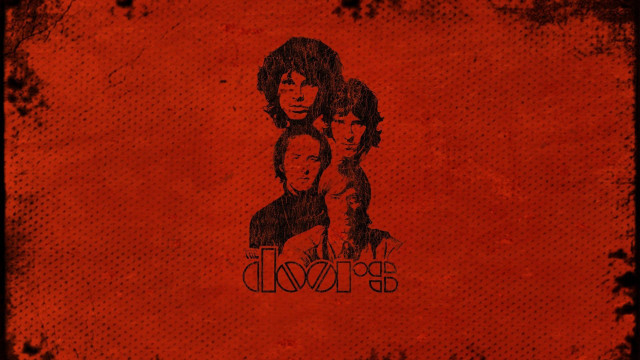 Red background the doors band free wallpaper - medium preview image