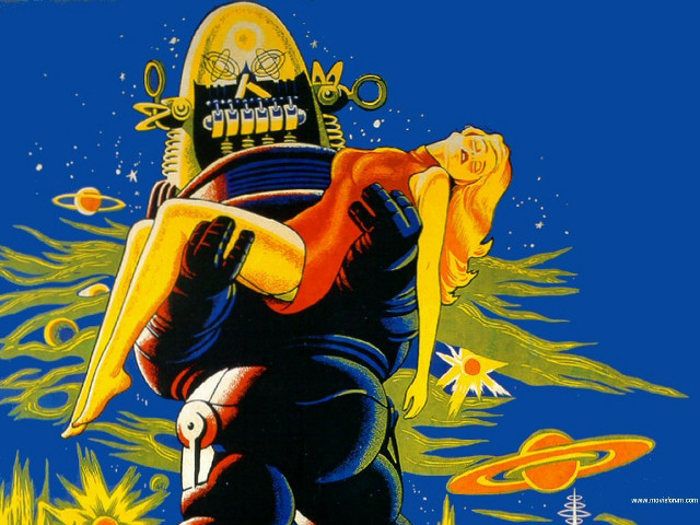 Man woman skull blue retrofuturism free wallpaper - medium preview image