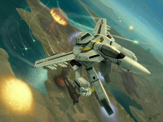 Futuristic fighter jet flying sky free wallpaper - medium preview image