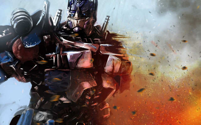 Robot gun fire background action free wallpaper - medium preview image