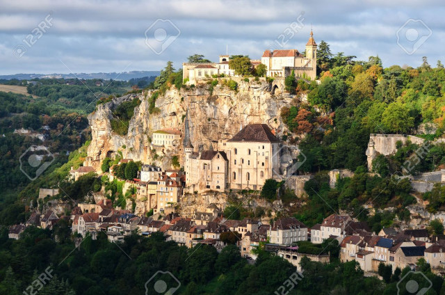 Village cliff church forest stock free wallpaper - medium preview image