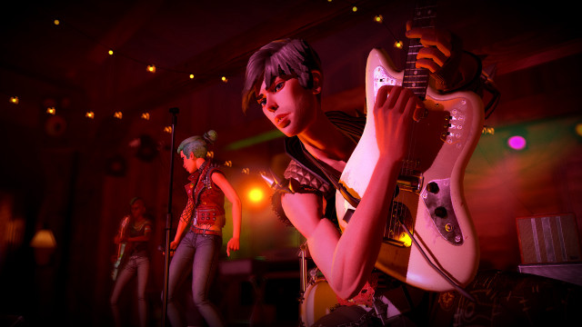 Animated people playing guitar music free wallpaper - medium preview image