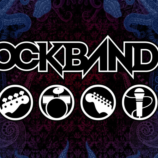 Black white rock band guitar free wallpaper - medium preview image