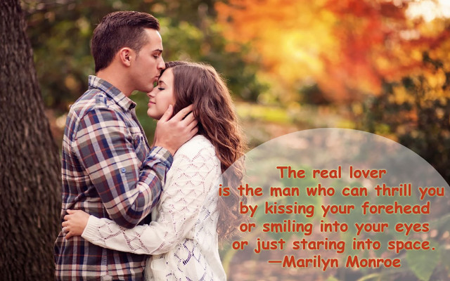 Man woman kiss tree marilyn free wallpaper - medium preview image