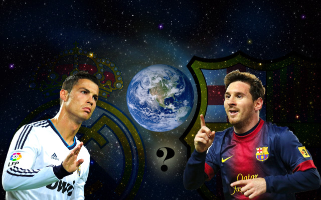 Soccer players pointing at earth free wallpaper - medium preview image
