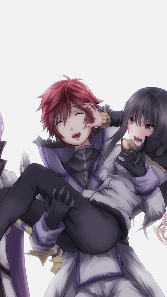 Anime characters hugging arms around #5 free wallpaper - medium preview image