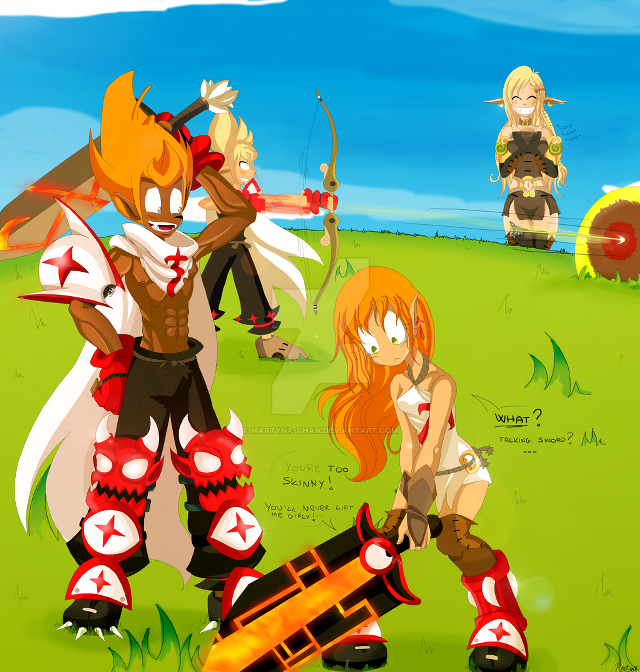 Cartoon characters field sword mushroom free wallpaper - medium preview image