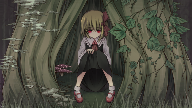 Girl sitting tree hands hips free wallpaper - medium preview image
