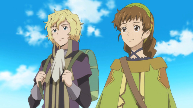 Two people blue sky clouds free wallpaper - medium preview image