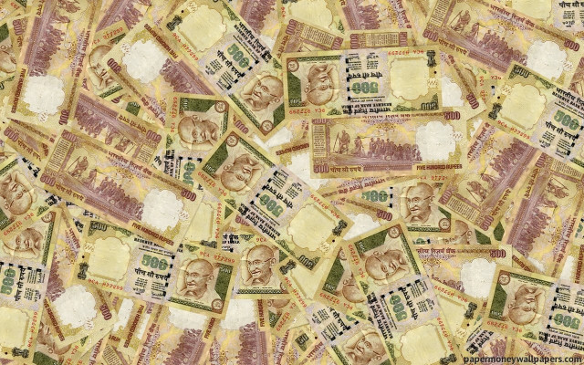 Indian currency paper money cityscape free wallpaper - medium preview image
