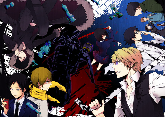 Anime characters fence robot man free wallpaper - medium preview image