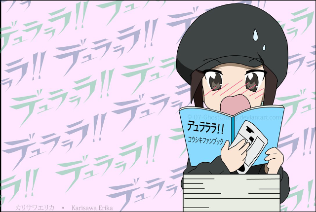 Cartoon girl helmet reading book free wallpaper - medium preview image